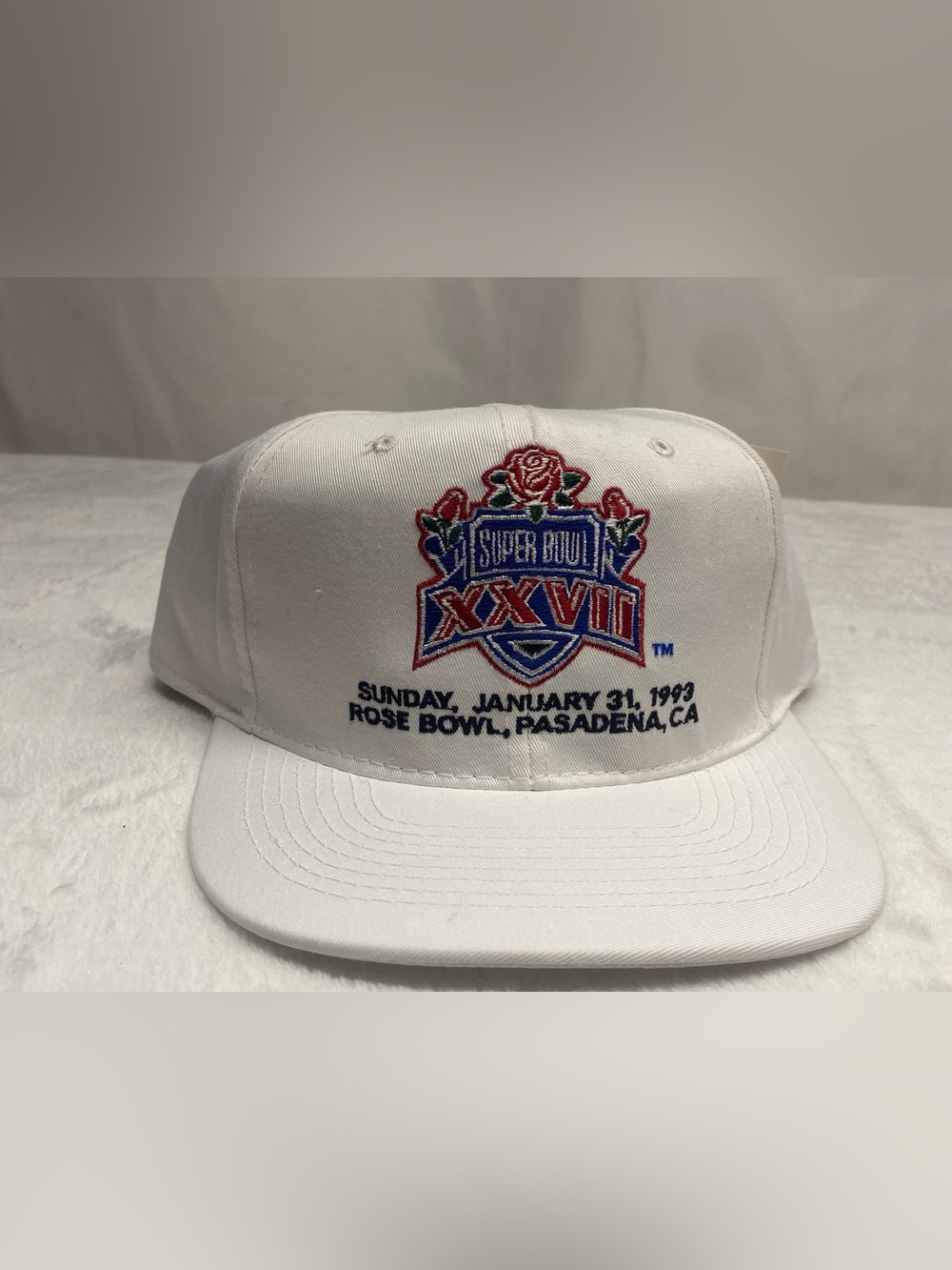 vintage 1993 Super Bowl XXVII snapback Hat White